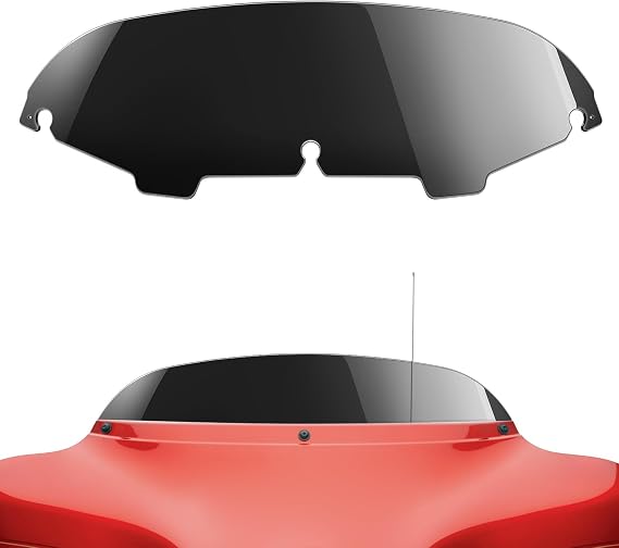 Amazicha 5" Windshield Windscreen Wind Splitter Black 96-13 Fit for Harley Touring Electra Street Glide and Trike 1996-2013