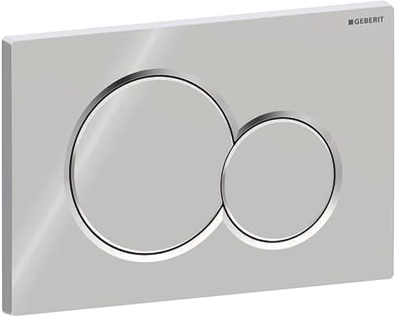 Geberit Sigma01 trigger plate, high quality push plate made of chrome plated plastic, for 2 quantity washing, front start, push rods soundproof,