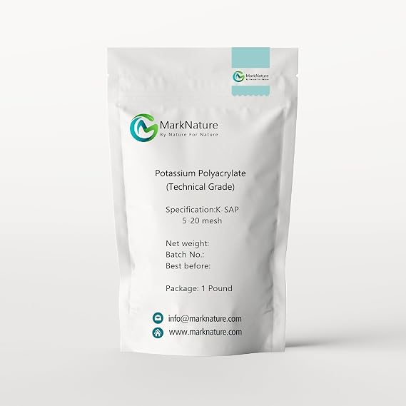 Potassium Polyacrylate, Super Absorbent Polymer (K-SAP), Technical Grade, 1 Pound