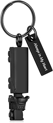 shajwo Cremation Jewelry 18 Wheeler Semi Truck Urn Keychain for Ashes for Women Men Memorial Human Ashes Pendant