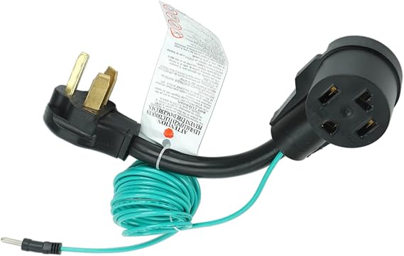 4 Prong to 3 Prong Dryer Plug Adapter Cord, NEMA 10-30P to 14-30R, 10AWG, Fits Most Dryer Outlets in Homes