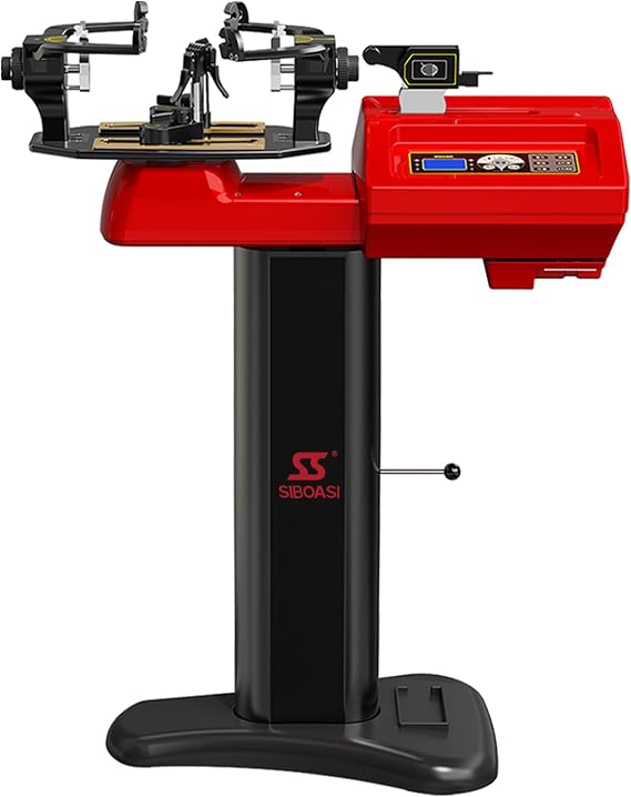 SS-S6 Stringing Machine,Intelligent Racket Stringing Equipment,Dual-Purpose for Tennis & Badminton Rackets, Digital Tension Control with LCD Display,Suitable for Home and Club Use Black