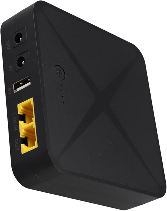 Mini Backup Battery UPS 5V 9V 12V 48V POE Port Uninterruptible Power Supply 9000mAh 18Wh, Large Capacity Battery, USB Port for Camera Router Modem (US Plug 110V)
