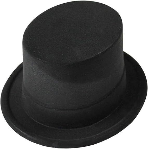 Magician's Top Hat for Adults, Black Color, Unisex, All Ages, Party, Cosplay, Masquerade, Theme Event