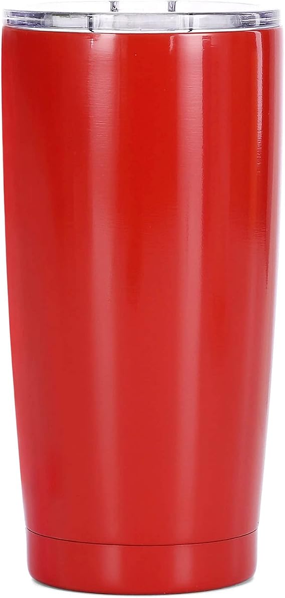 Muka 20 Ounce Stainless Steel Tumbler, Double Walled Insulated Travel Mug | Stainless Steel, Splash Proof Lid, No Sweat Exterior, 20 oz Capacity, DIY Craft & Travel Use