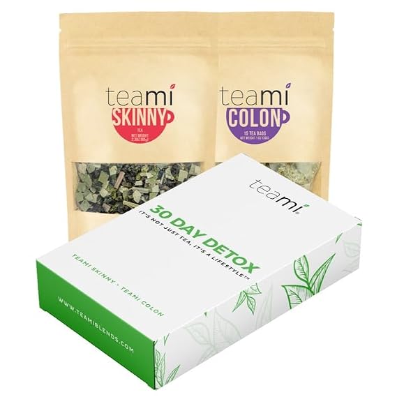 Teami 30-Day Detox Tea Pack: All-Natural Teatox Kit with Teami Skinny & Colon Cleanse Loose Leaf Herbal Teas (Lemon)