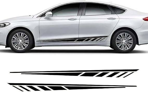 2pcs Car Body Side Stripe Sticker Vinyl Car Decal Suitable for All Car Side Trim Stickers Car Exterior Accessories