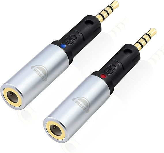 okcsc A Pair of Headphone Adapter for Audio Technica ATH-R70X R70XA Heaphone to 3.5mm Earphone Cable Lossless Sound Quality Audio Converter HiFi Headphones Converter