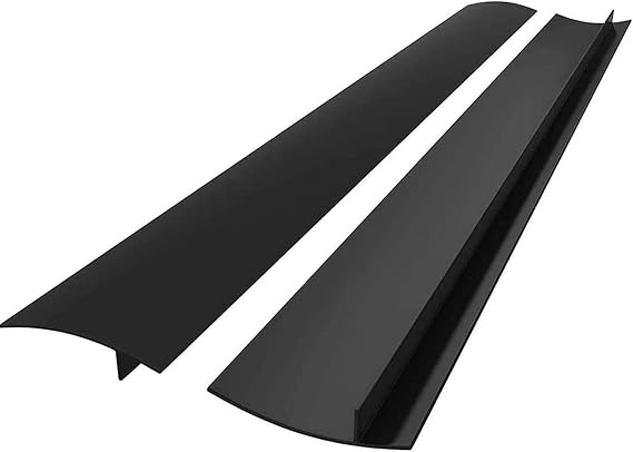 Silicone Gap Cover, (2 Pack) Silicone Gap filler Stopper (21inches, Black)