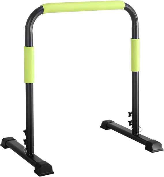 Walking Pad Handle Bar Only, Compatible with Walking Pads 24.4'' Wide, Adjustable Handrail Height (Max 43.3''), Parallettes Bar, Non-Slip Base, Tool-Free Assembly, Sturdy Support