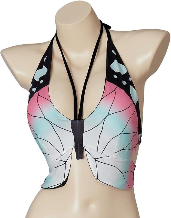 Kocho Cosplay Women's Bandage Lace up Hollow Out Tank Bikini Bra Beach Crop Vest Top Halter Sports Bra Backless