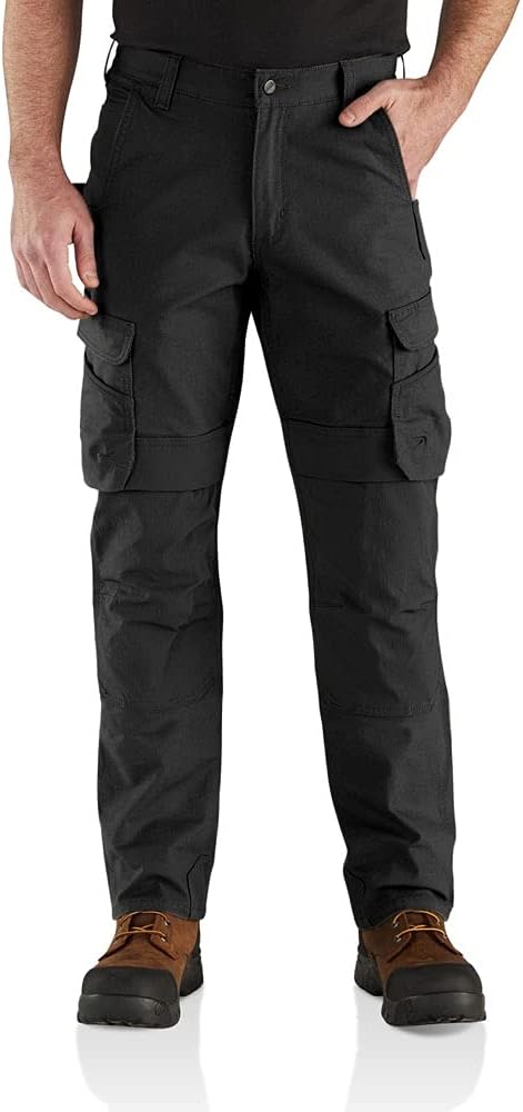 Carhartt Herren Work Utility Pants Steel Rugged Flex Relaxed Fit Ripstop Double-Front Cargo Work Pant