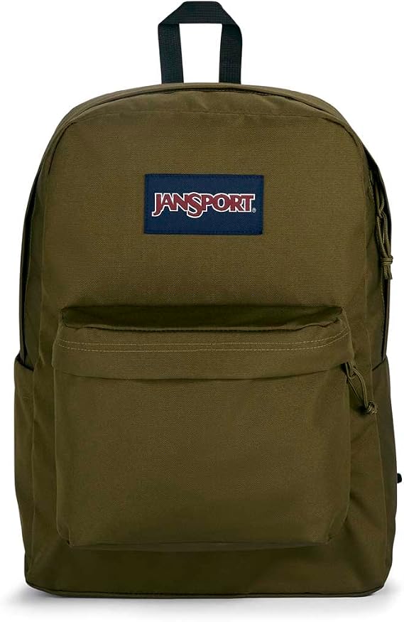 JanSport SuperBreak Plus Backpack with Padded 15-inch Laptop Sleeve and Integrated Bottle Pocket - Spacious and Durable Daypack for Work and Travel - Army Green