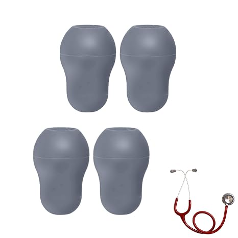 4 Pcs Stethoscope Ear Tips Replacement, Paramedic Accessories, Medical Equipment Stethoscopes Spare Parts, Toy Stethoscope, Comfortable Sealing Ear Pieces, Compatible 5-6MM Tubes