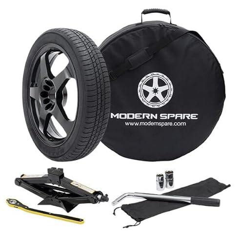 Modern Spare Complete Compact Spare Tire Kit With Carrying Case - Fits 2019-2026 Kia Niro Spare Tire Kit Options (Including EV And Hybrid Models)