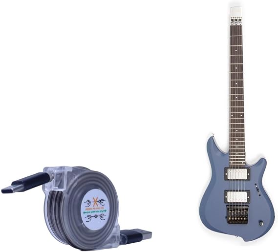 BoxWave Cable Compatible with Jamstik Studio MIDI Guitar - miniSync - USB-A to USB Type-C, Retractable Cable 5 Pre-Set Lengths Avoid Tangles