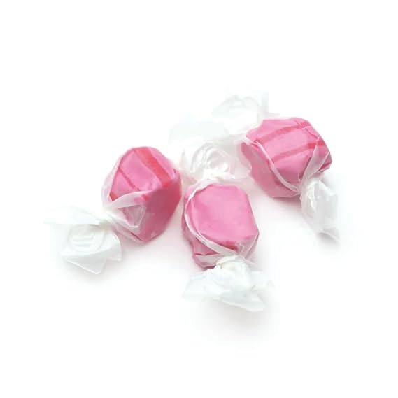 Sweet Candy Company Salt Water Taffy Individually Wrapped- Salt Water Taffy Candy Bulk, Old Fashioned Cinnamon Flavor, Soft & Chewy, Single Flavor Assortment, Gluten Free - 3 lb Bag, Cinnamon Flavored