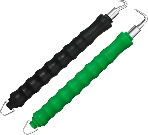 Mudder 2 Pcs Automatic Rebar Wire Tie Twister Tool, Curved Straight Hook