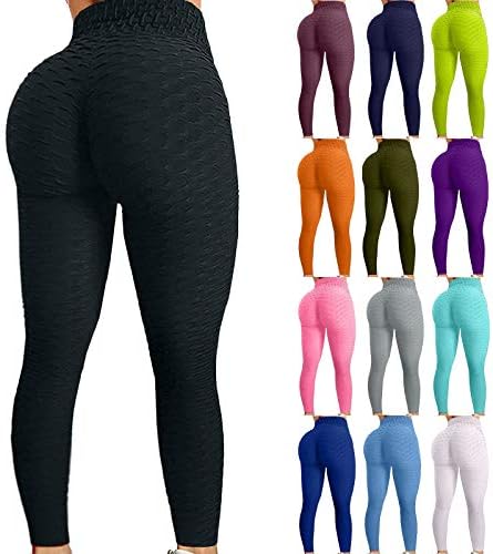 LYKMERA Famous TikTok Leggings, High Waist Yoga Pants for Women, Booty Bubble Butt Lifting Workout Running Tights