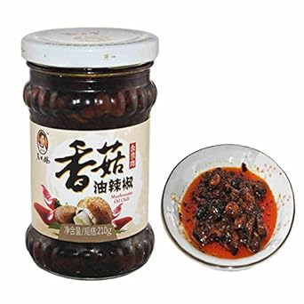 Lao Gan Ma Chilli Sauce, XiangGuYouLaJiao 210g Chilli Mushroom Sauce, Pack of 1