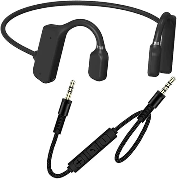 Air Conduction Earphones,3.5mm Wired Headphones, Open top Headphones Compatible with Mobile Phones, Computers, and Tablets