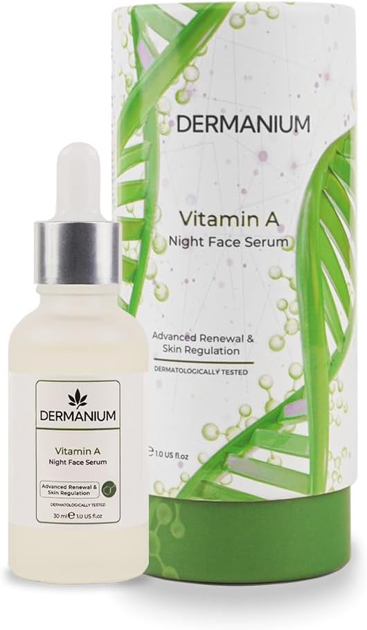 Vitamin A Gece Serumu - Retinol Yüz Serumu Hyaluronik Asit ve Aloe Vera ile - Olgun Ciltler için - Sadece Akşam Kullanımı - 30ml