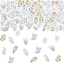 Wildflower Confetti,100pcs Double Side Flower Table Decorations Petal Confetti Bridal Engagement Baby Shower Birthday Party Drink Toppers Anniversary Party Decorations Supplies (mulity)