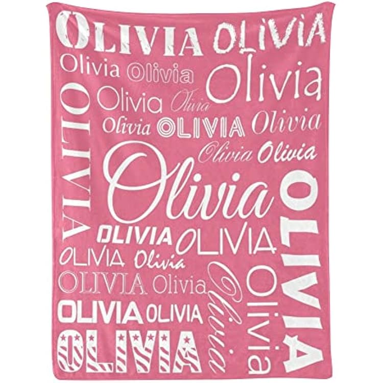 Custom Blankets Personalized Name Blankets for Baby Girls Customized Pink Blanket 50 x 60