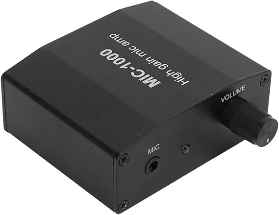 Mikrofonvorverstärker Mikrofon Vorveärker Mikrofonverstärker Mic Audio Amp High Gain Mikrofonverstörker 1000-fache Verstärkung Zubehör Set Kit