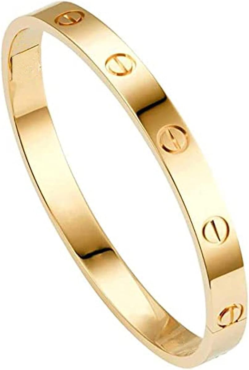 Love Bracelets Bangles 18K Gold Plated for Women Simple Cuff Titanium Steel Fashion Jewelry Women's Gifts