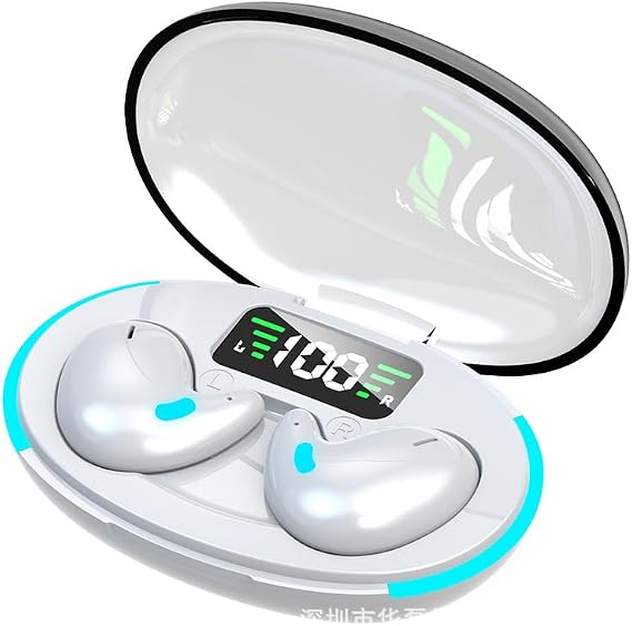 Micool Invisible Sleep Wireless Earbuds, Ipx5 Waterproof Bluetooth Earphones, Lightweight Sleep Headphones Bluetooth 5.3, Painless Sleep Earphones for Sensitive Sleeper with Long Battery Life
