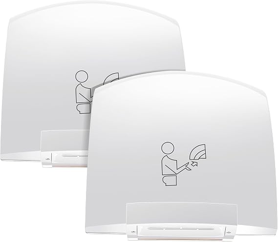 Rossesay 2 Pcs Electric Hand Dryer Compact Commercial Wiper Automatic Hand Air Dryer for Dry Machine Wall Business Home Household Restroom Office Mall, 110v,1200W (White)