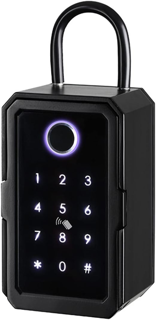Smart Key Lock Box Ttlock WiFi Fechadura Eletronica Waterproof Wall Mount Fingerprint Door Lock Security Lockbox
