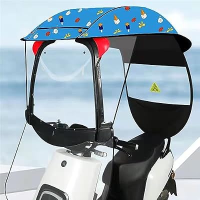 Universal Electric Motorcycle Rain Cover Canopy Awning,Electric Vehicle Sunshade, Rainproof Sunscreen,for Scooters, Battery Car,Motorcycle,B