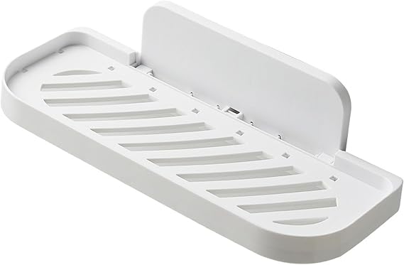 Shower Shelf, Adhesive Collapsible Storage Rack Organizer No Drilling Shower Shelves Rack for Bathroom Lavatory Restroom Toilet Kitchen