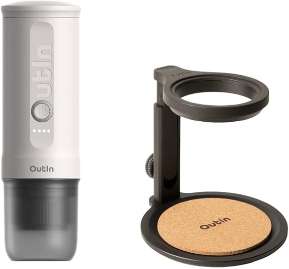 OutIn Nano Portable Electric Espresso Machine Removable Universal Coffee Drip Stand with Cork Pad