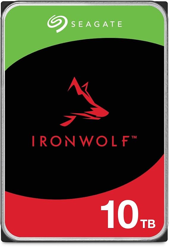 Seagate IronWolf 10TB NAS Internal Hard Drive HDD 3.5 Inch SATA 6Gb/s 7200 RPM 256MB Cache RAID Network Attached Storage Home Servers - (ST10000VN0008)