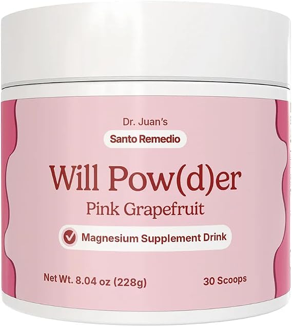 Santo Remedio Will Powder Magnesium Supplement Drink, 30 Servings