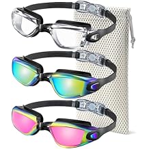 NSSIW Swim-Goggles-Adult Goggles-Swimming-men and Women: Anti Fog No Leak and Ultra-wide Field of View 3 Pack