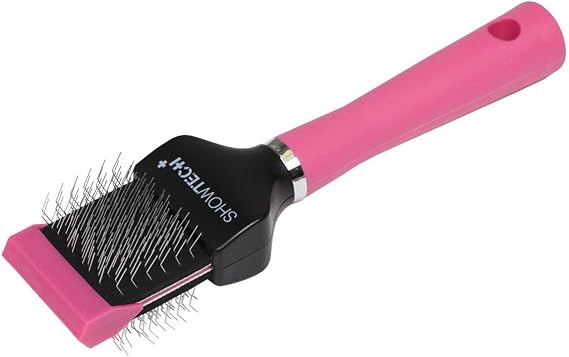 Show Tech+ Flex Groom Professional Slicker - Gentle Pet Grooming Brush for Dogs & Cats | Flexible Bristles for Knot & Tangle Removal | Effective Coat Care Tool for a Happy Pet - Single, Soft