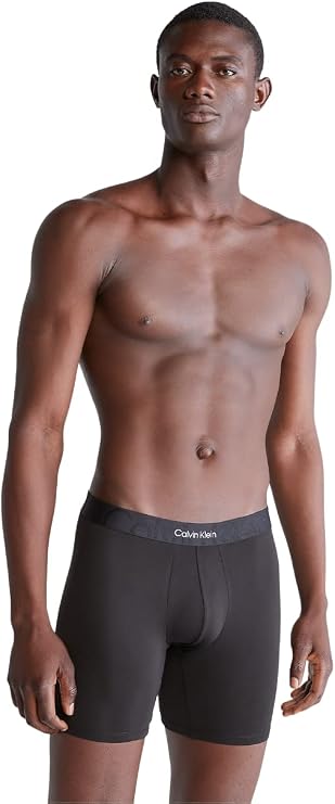 Calvin Klein Embossed Icon Micro Long Boxer Brief Black Small