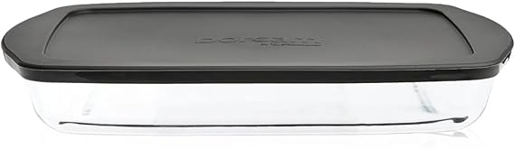Paşabahçe, Borcam, Gray Plastic Lid Oven Trays, 50 CC