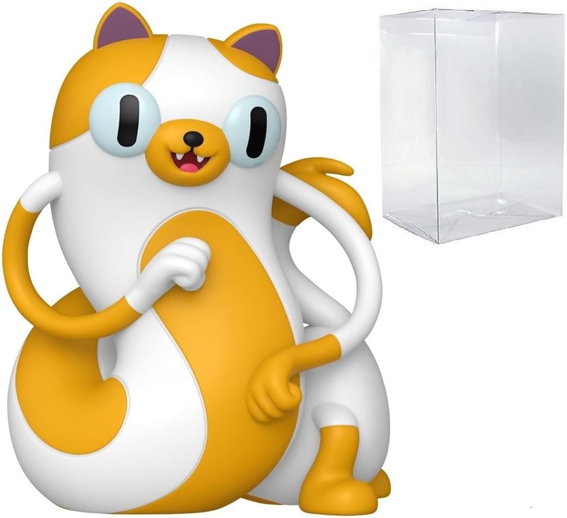 POP Funko アニメーション:アドベンチャータイム - フィオナとケーキ - ケーキビニールフィギュア 互換性のあるボックスプロテクターケース付き、マルチカラー、3.75インチ