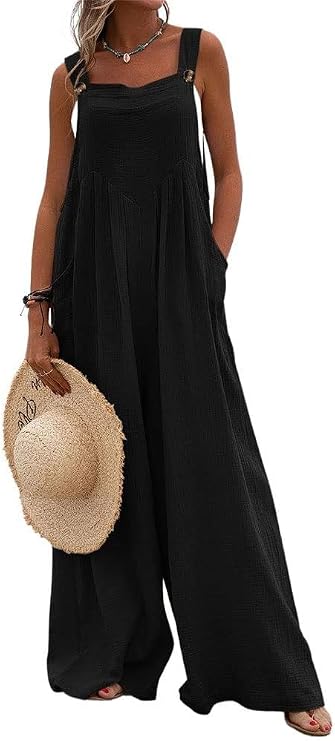 Bengbobar Jumpsuits for Women Active Heat Resistance Tactical Jumpsuits Women Stylish Versatile Party Jumpsuits Black Size M