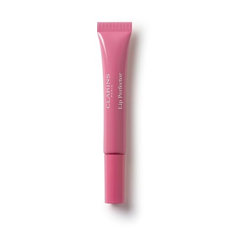 Clarins Lip Perfector | Peptide Plumping and Hydrating Lip Gloss | Instant Shine With Sheer, Shimmer Finish |Non-Sticky Texture with Vanilla Scent | 0.35 Ounces