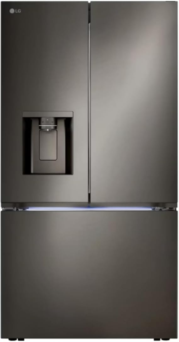 LG 26 cu. ft. Smart Counter-Depth MAX French Door Refrigerator with 4 Types of ice in PrintProof Black Stainless Steel