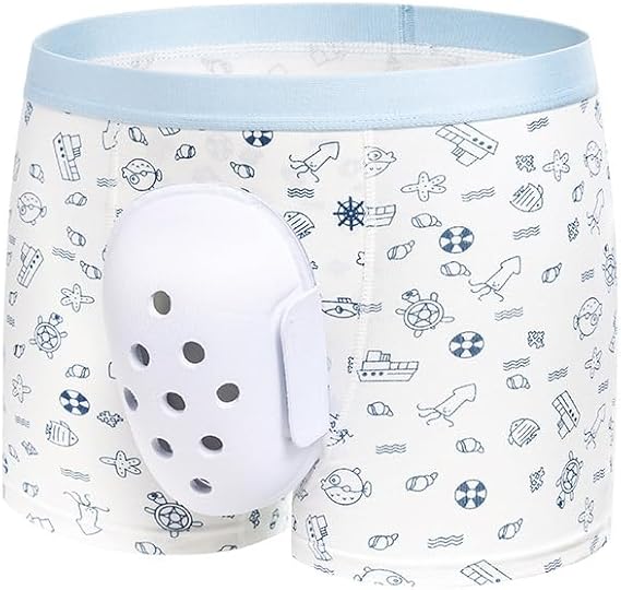 haozaikeji Circumcision Underwear Foreskin Cut Protective Cover Boxer Post-Care Boxer Briefs for Boys White
