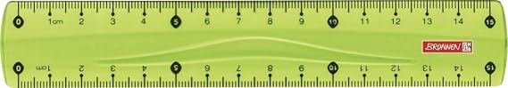 Brunnen Colour Code Ruler for Left and Right-Handed Users, 15 cm, Assorted Colours 15 cm grun/Kiwi