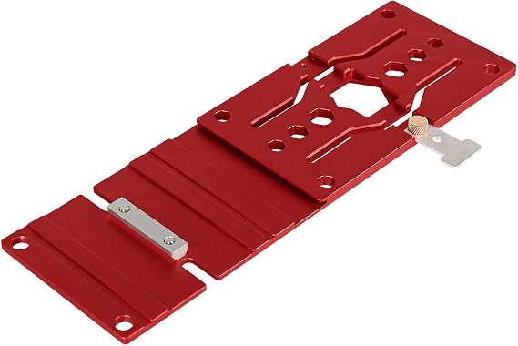 TOOLCOOL 340mm Track Saw Square Circular Saw Guide Rail Square Compatible with DeWalt Guide Rail (Red)