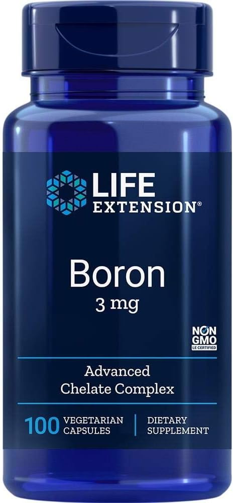 Life Extension Boron 3 mg with Vitamin B2, 100 Capsules